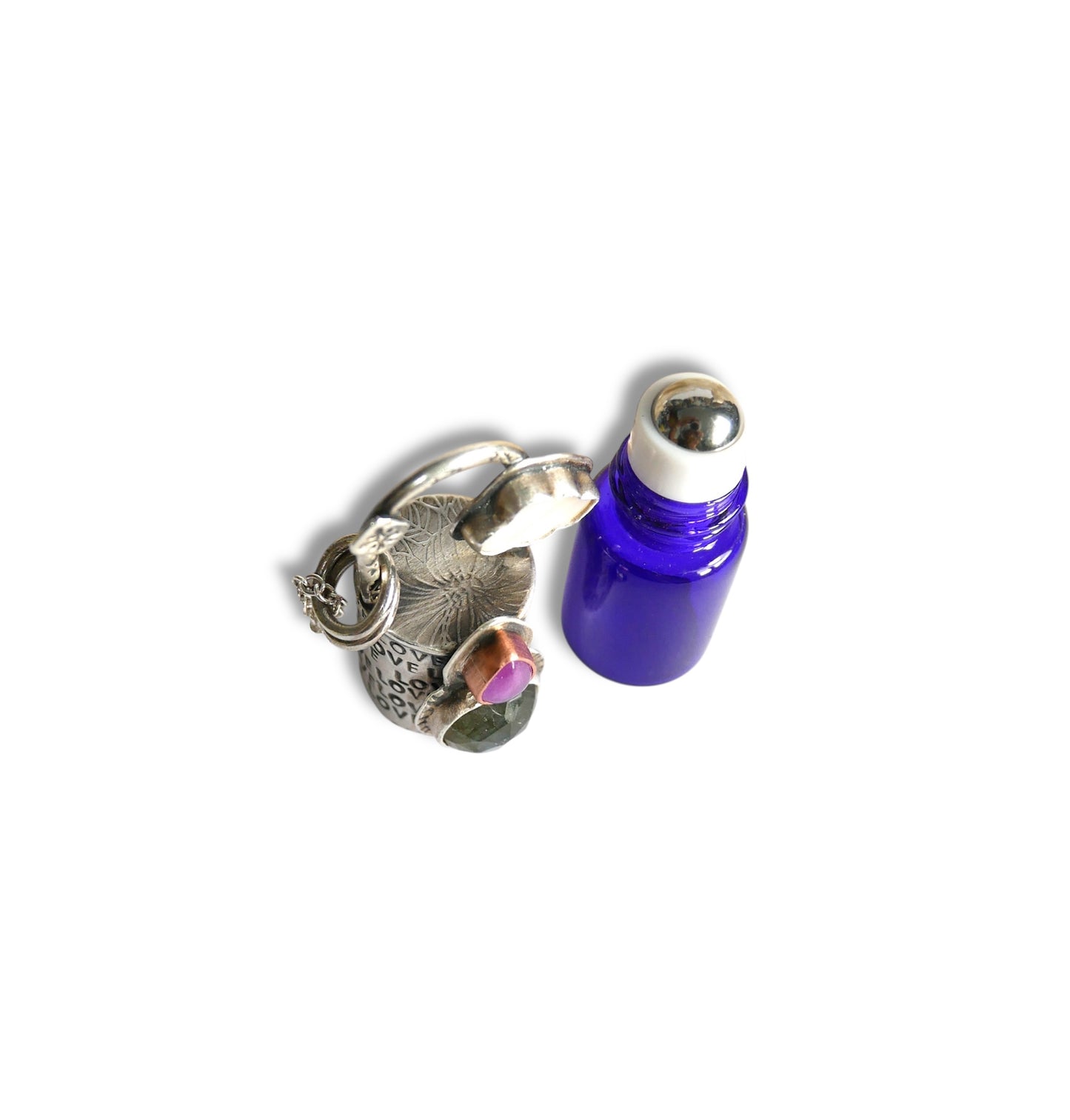 Heart roller bottle pendant