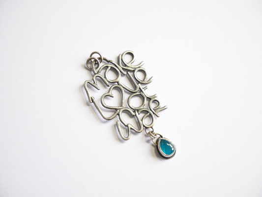 Make love not war pendant