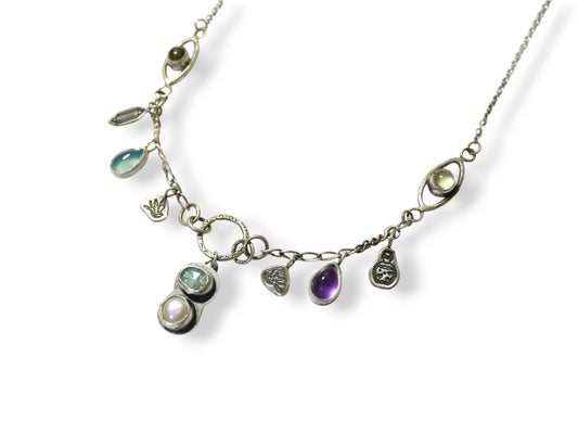 Pearl charm necklace