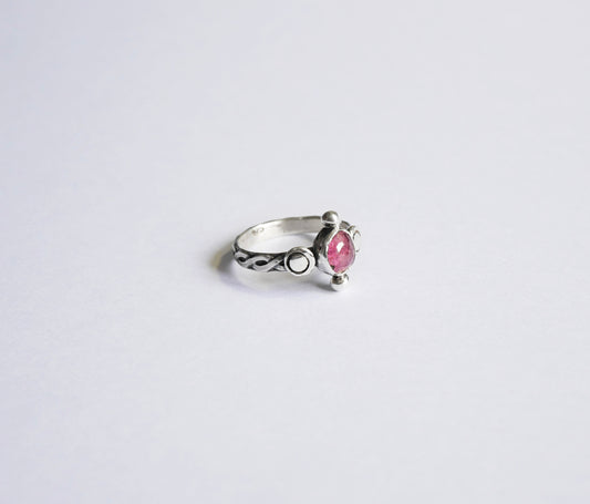 Pink boho ring