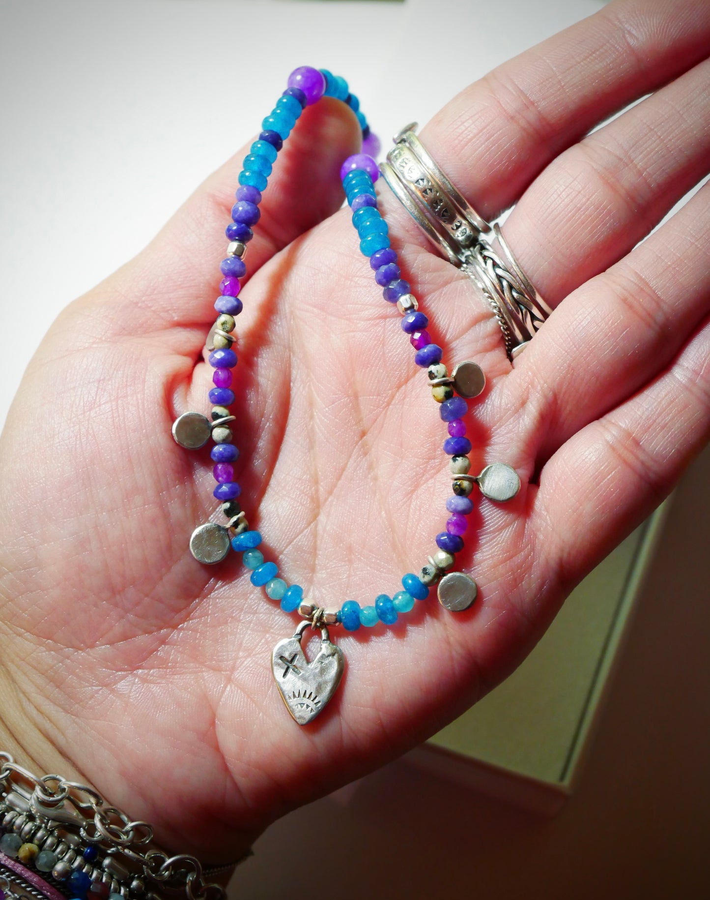 Mended heart necklace