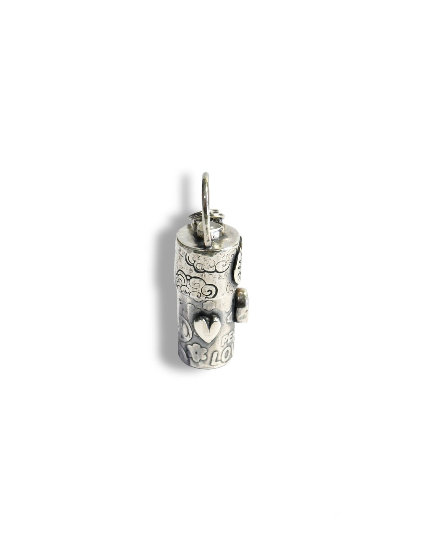 Peace and love bottle pendant