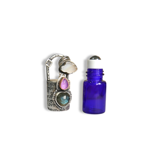 Heart roller bottle pendant