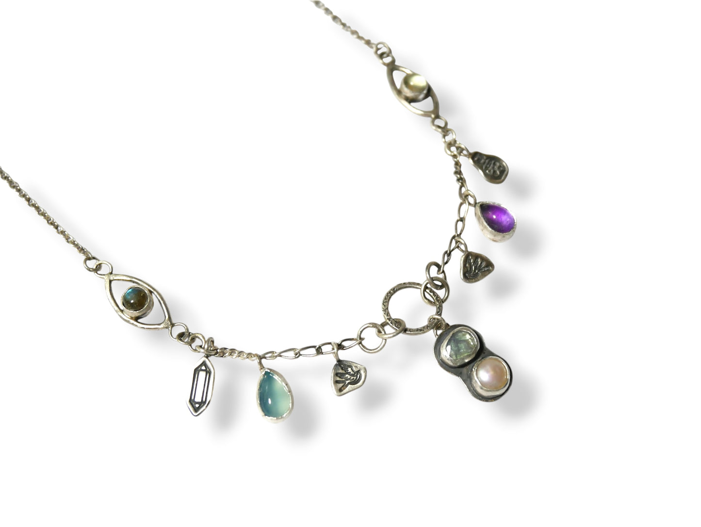 Pearl charm necklace