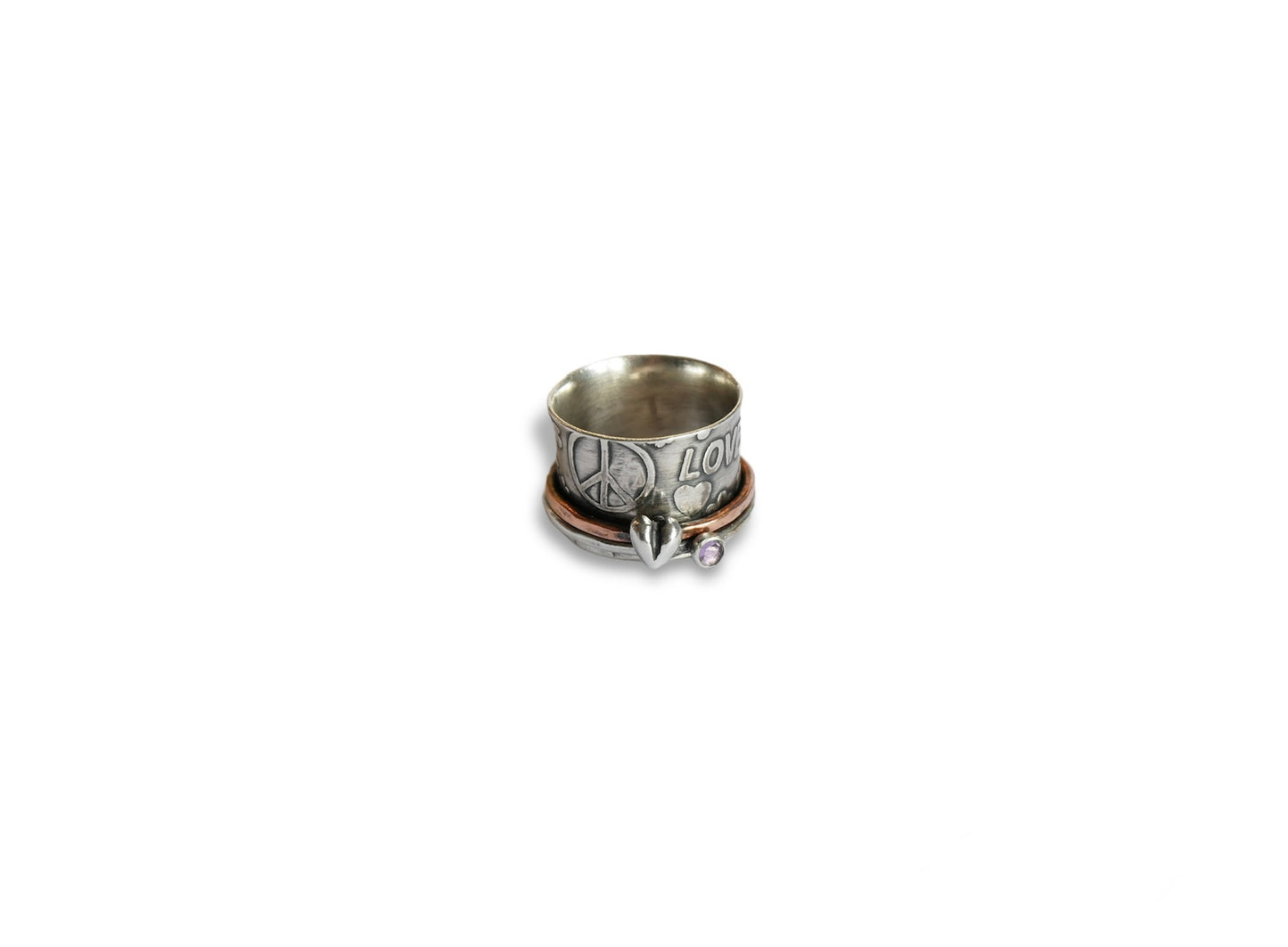 Groovy spinner ring