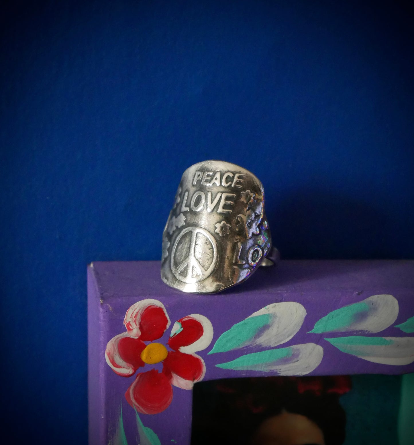 RESERVED Peace and love ring