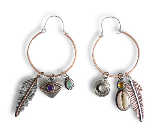 RESERVED for Kelly Charm hoops