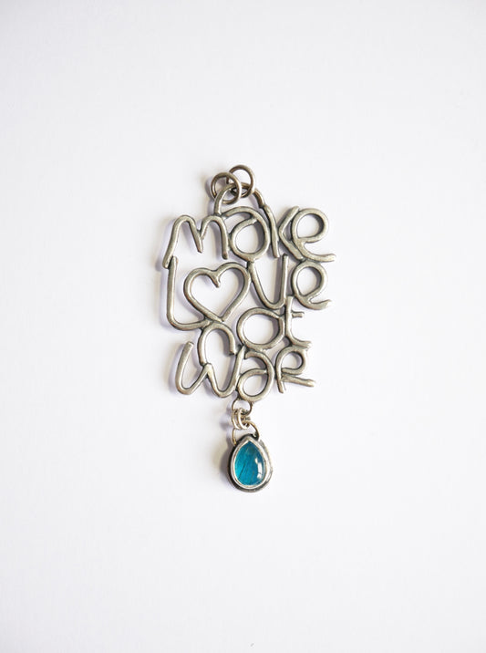 Make love not war pendant