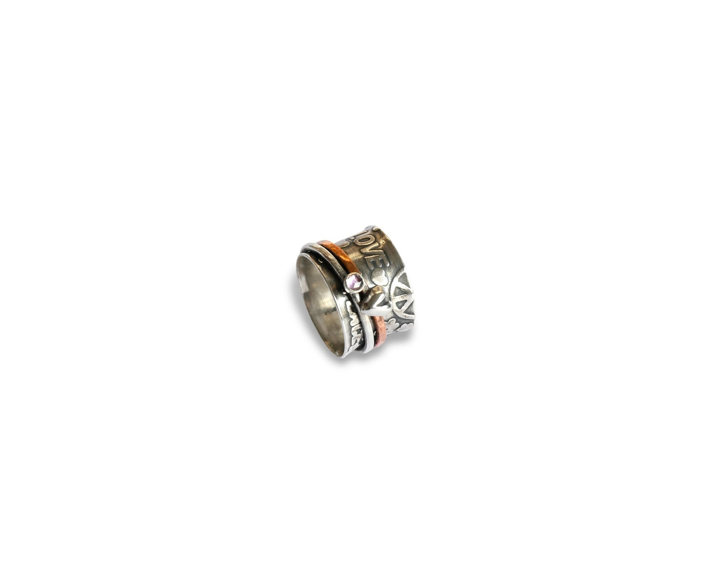 Groovy spinner ring