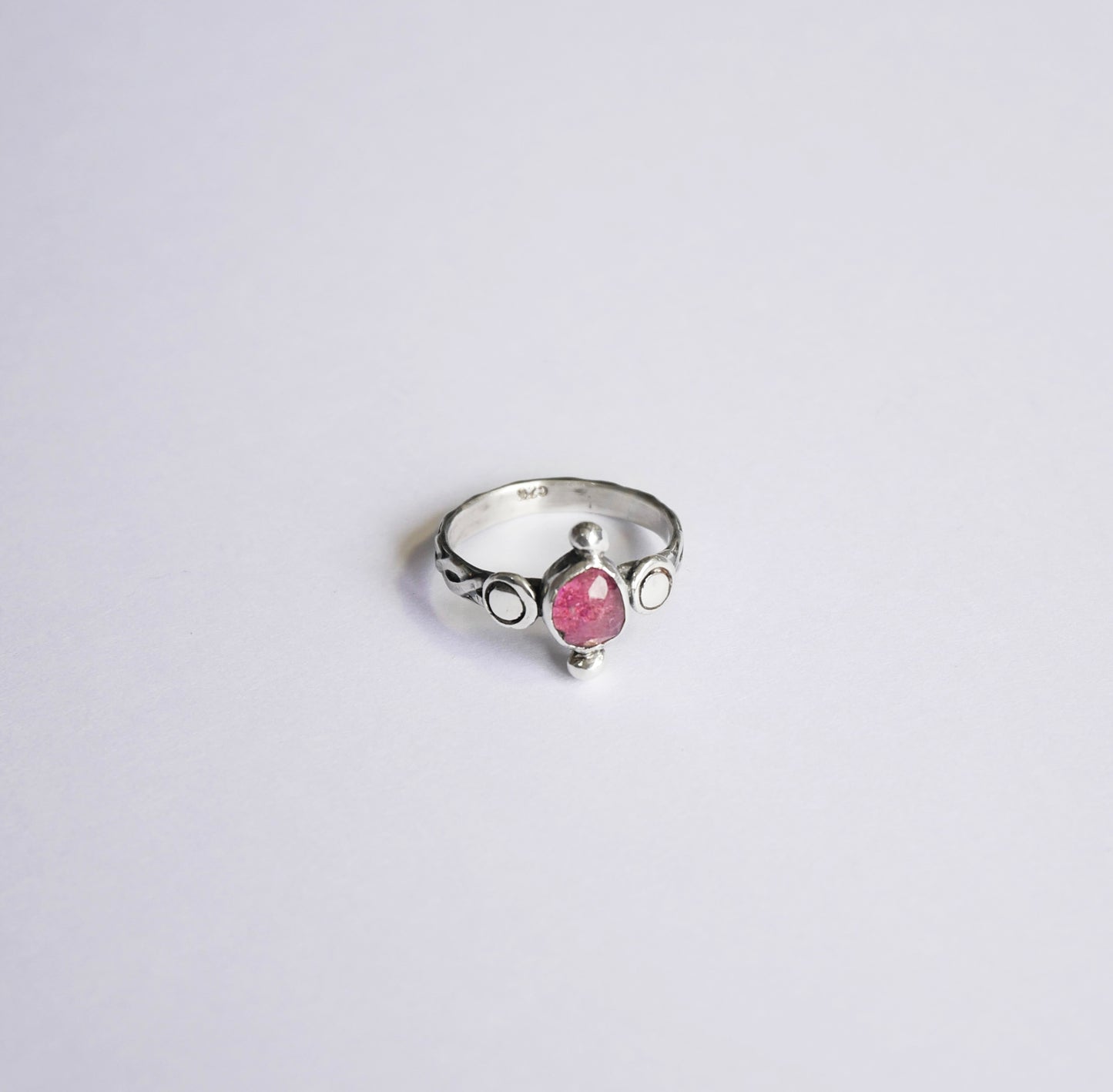 Pink boho ring