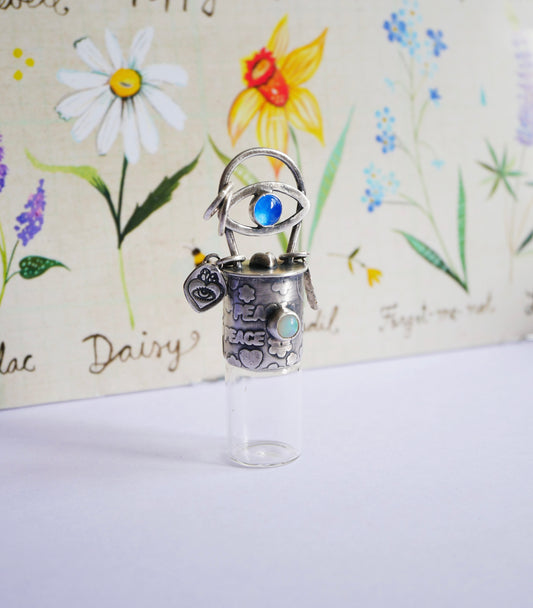 Peace&Love bottle pendant