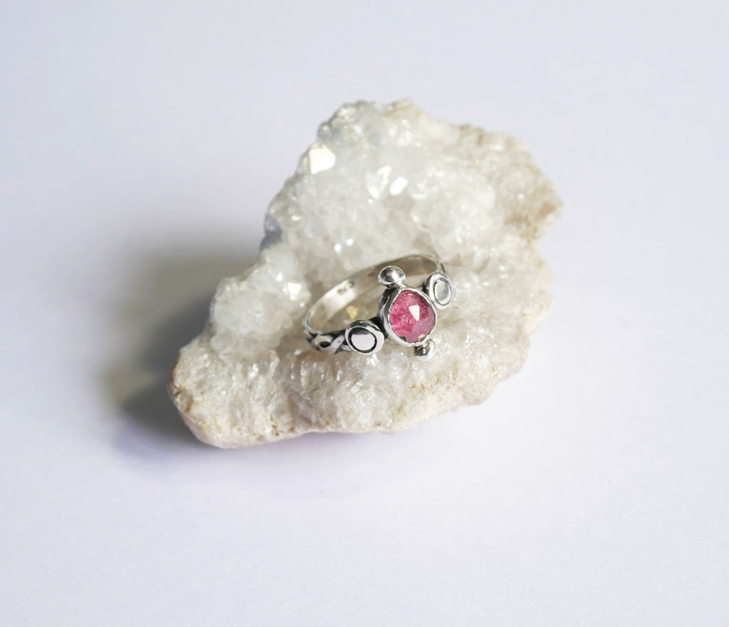 Pink boho ring