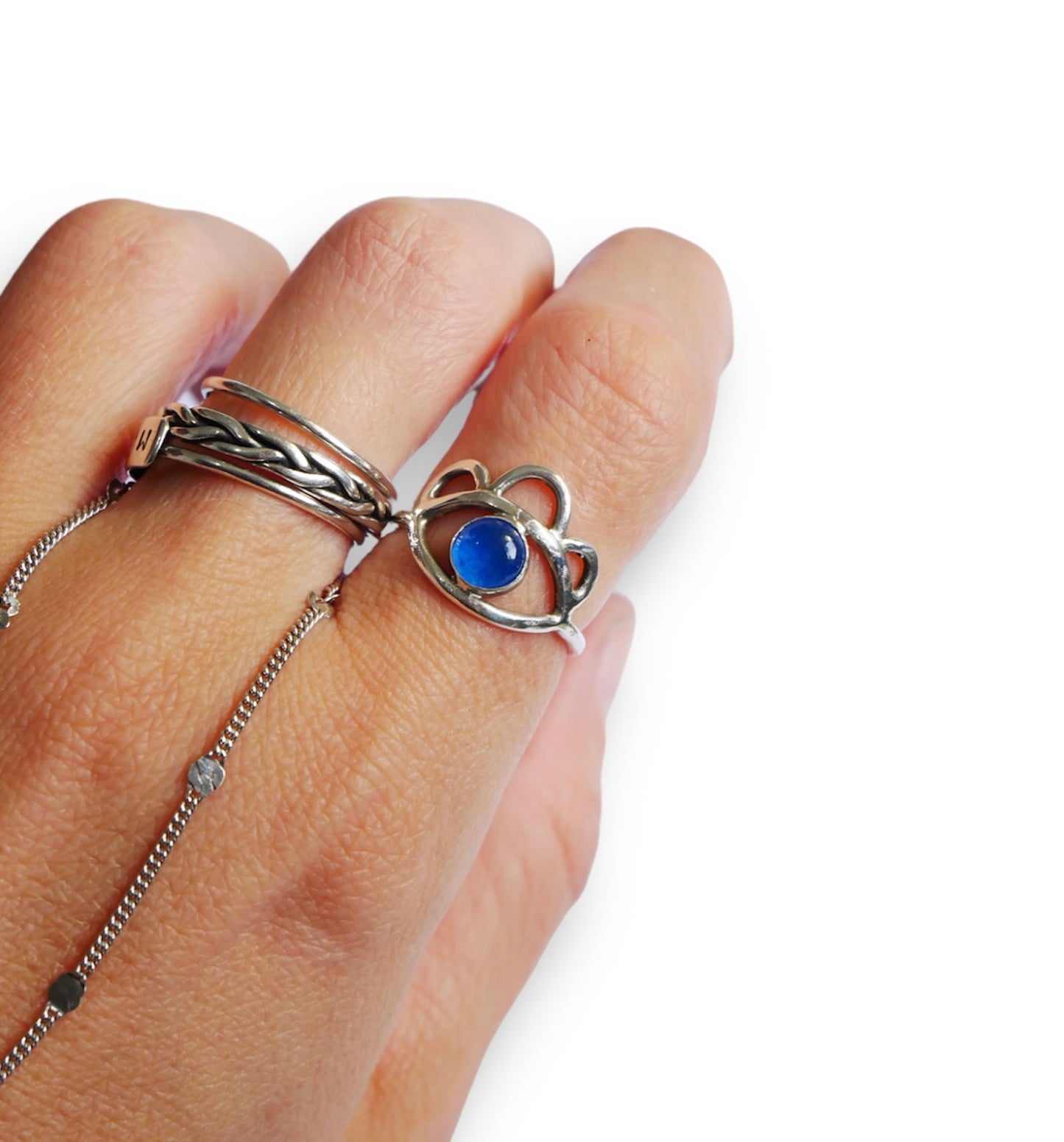 Blue eye ring