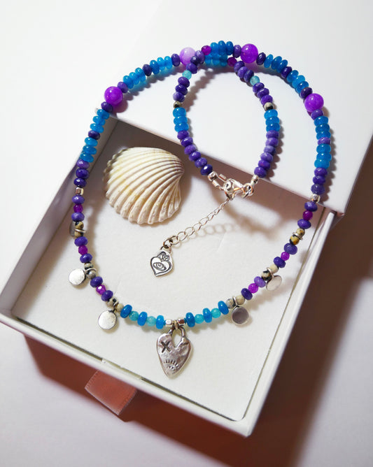 Mended heart necklace