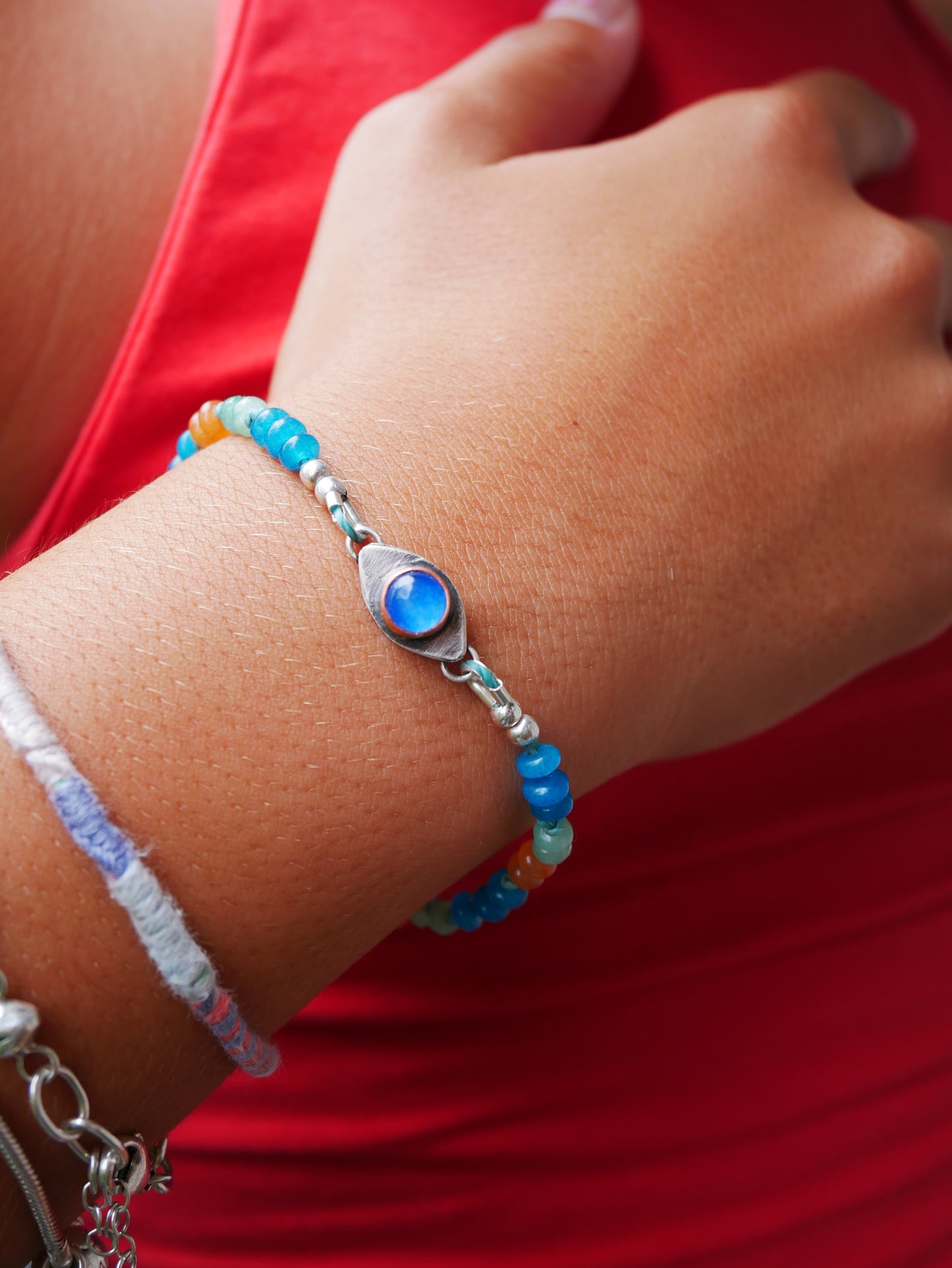 Multi stone Eye bracelet