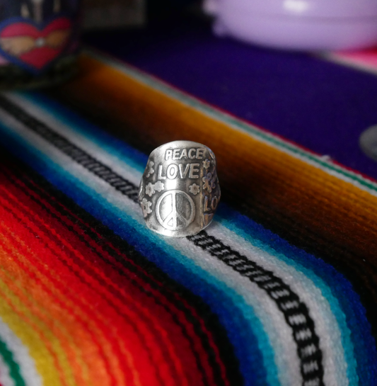 RESERVED Peace and love ring