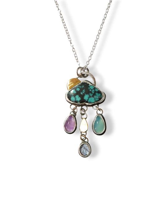 Turquoise cloud pendant