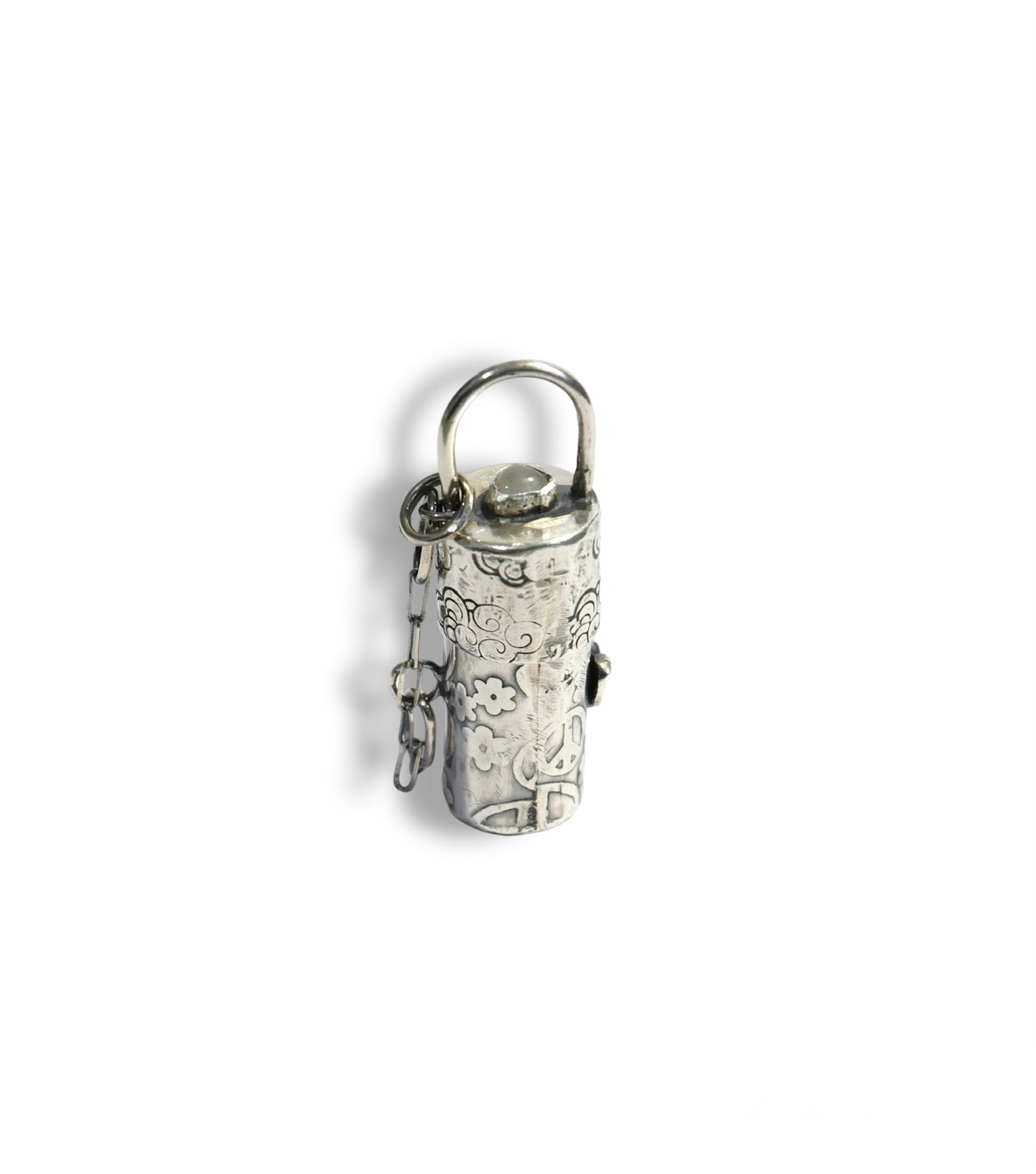 Peace and love bottle pendant