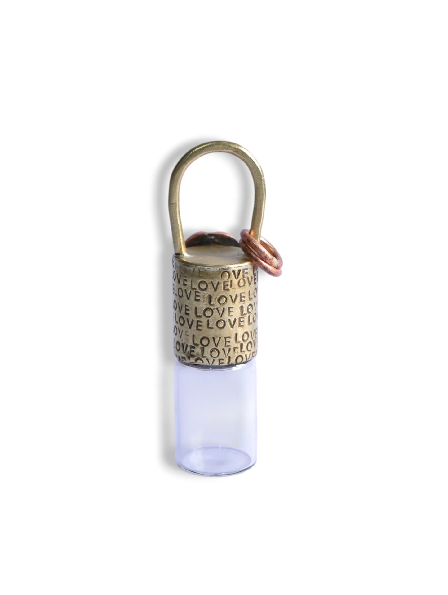 Brass and copper roller pendant