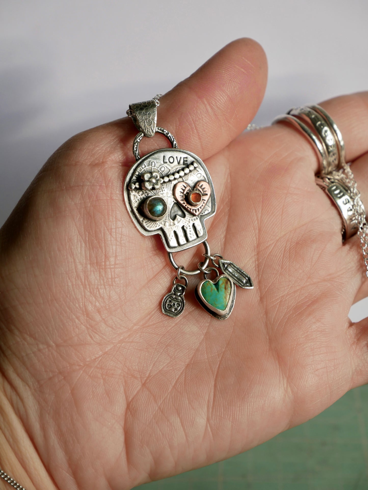 Sugar skull pendant