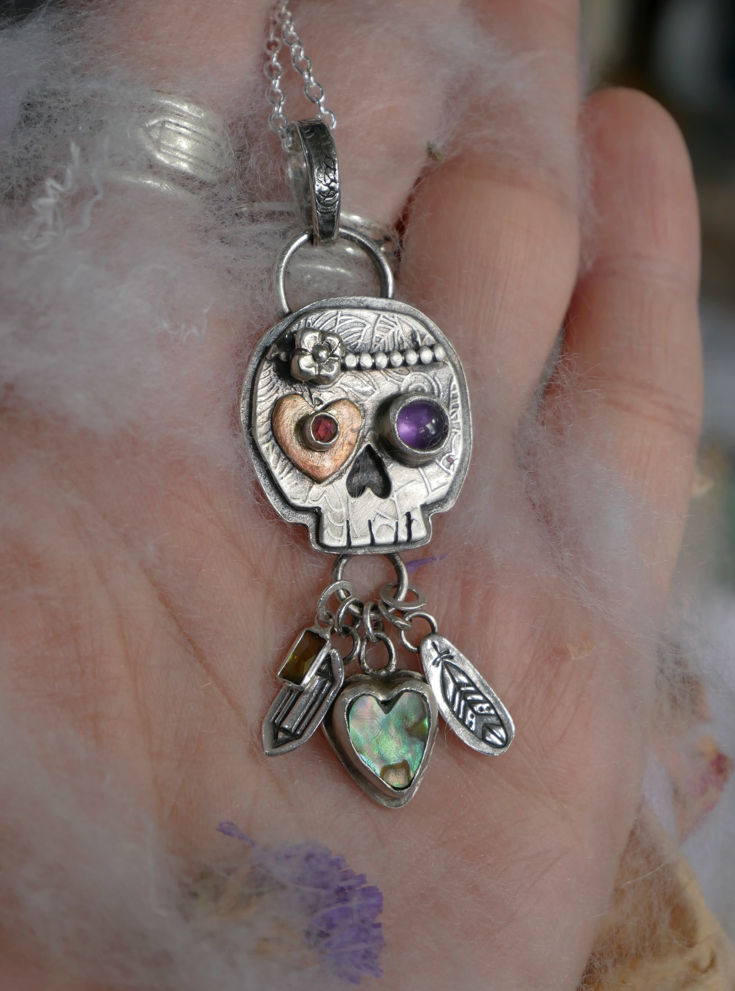 Sugar skull pendant