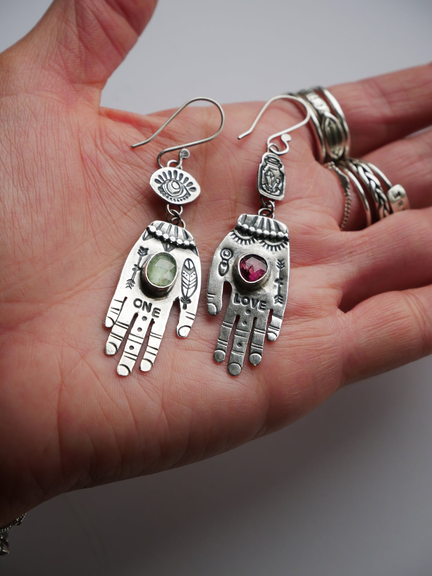 Healing hands earrings
