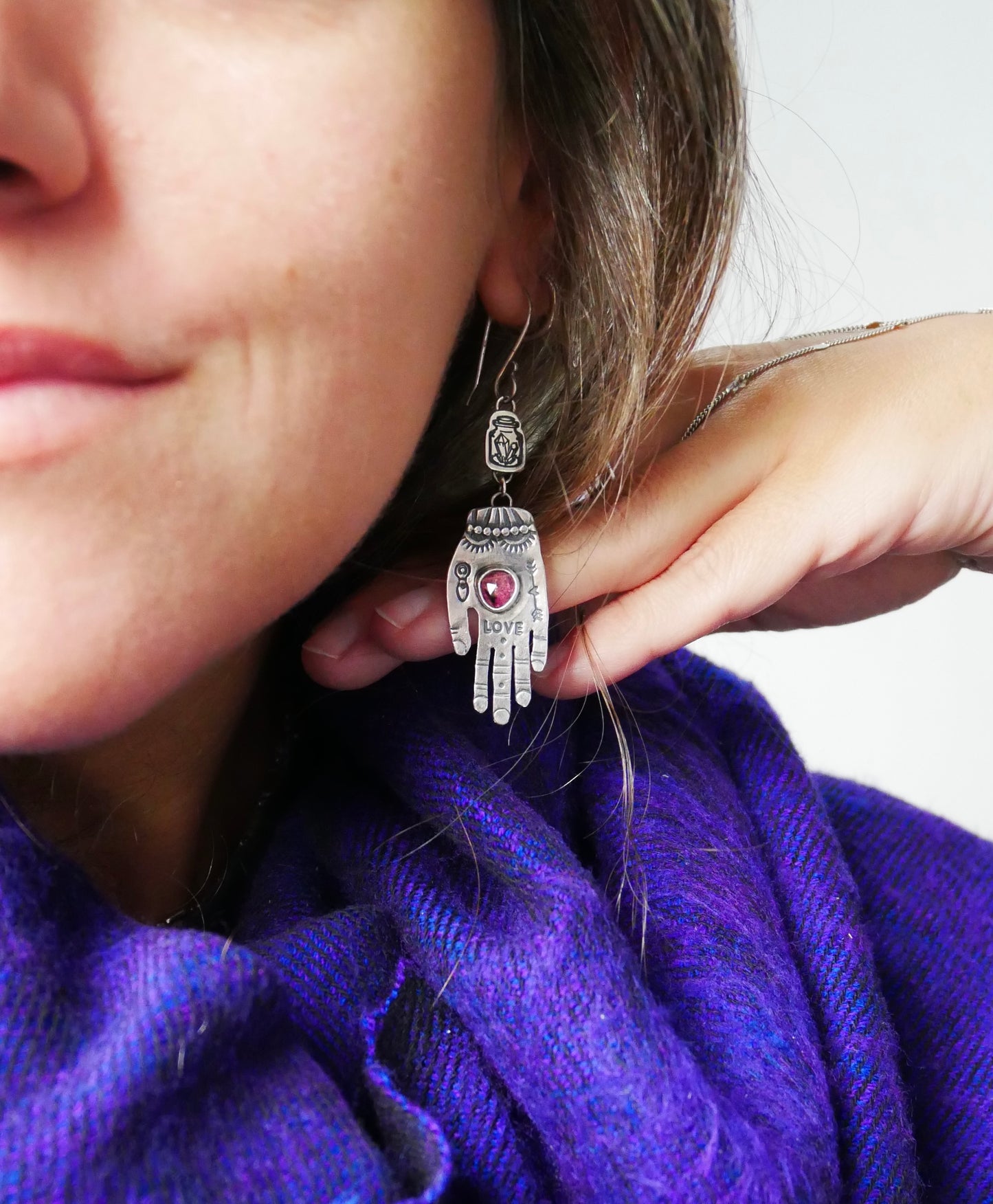 Healing hands earrings