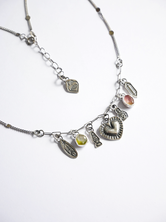 Groovy charm necklace