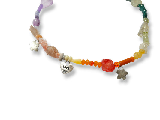 Groovy heart necklace