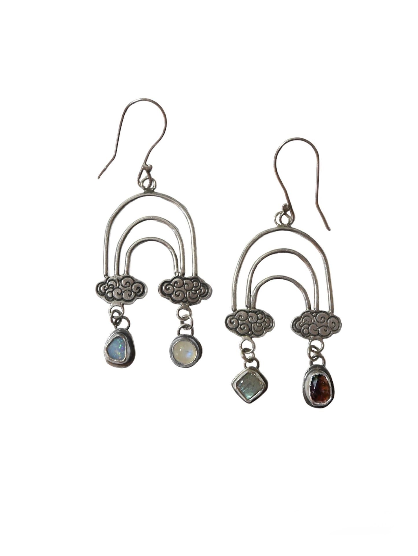 Rainbow clouds earrings