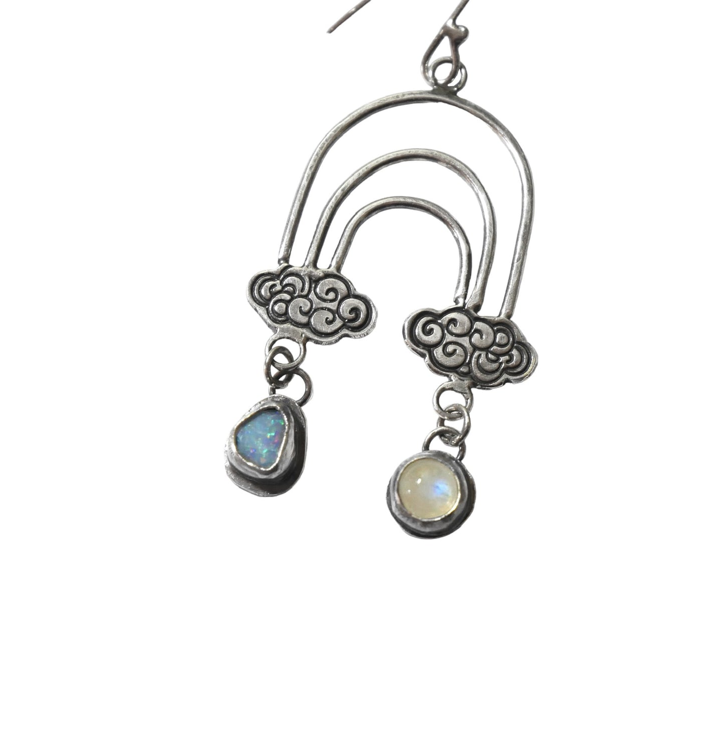 Rainbow clouds earrings