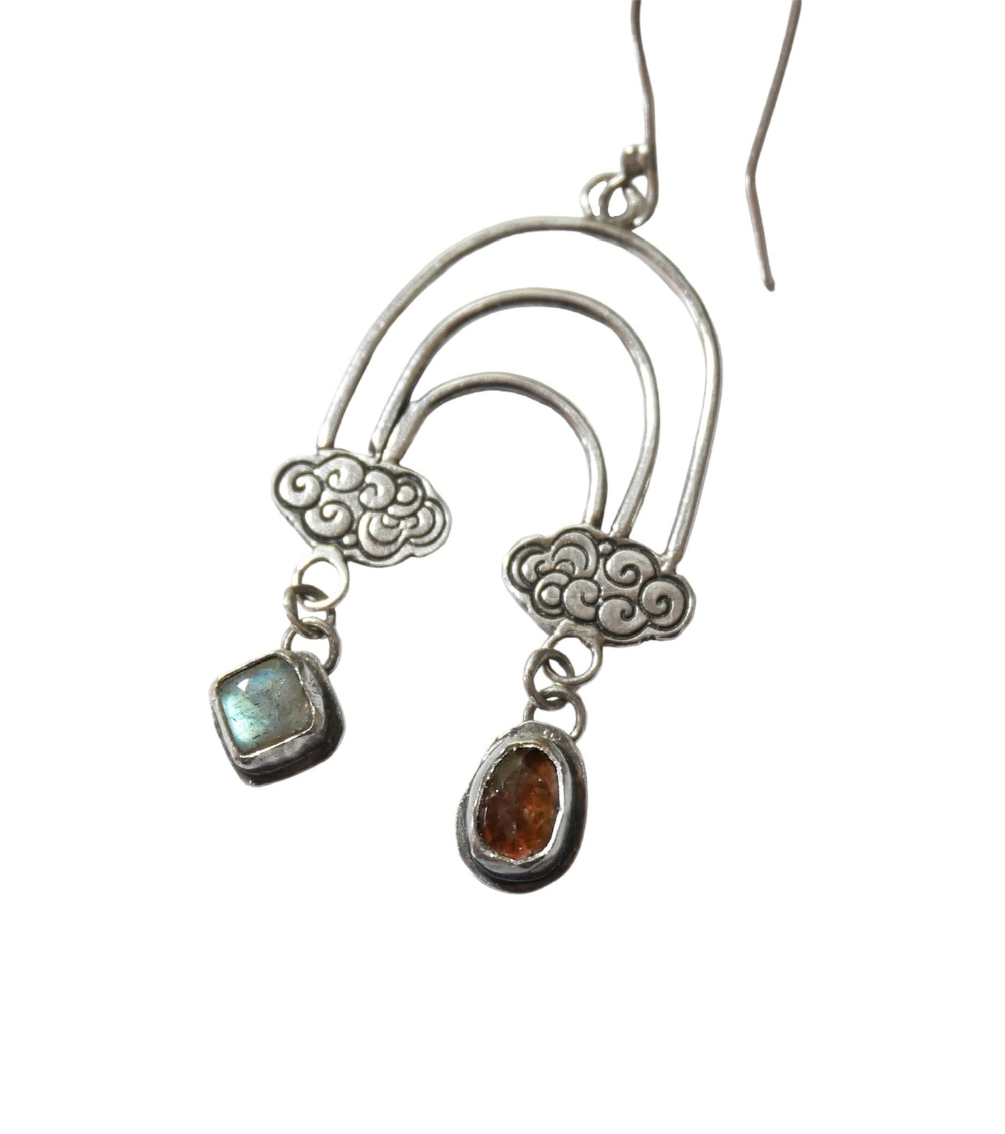 Rainbow clouds earrings