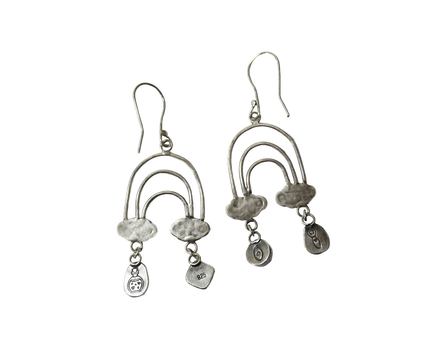 Rainbow clouds earrings