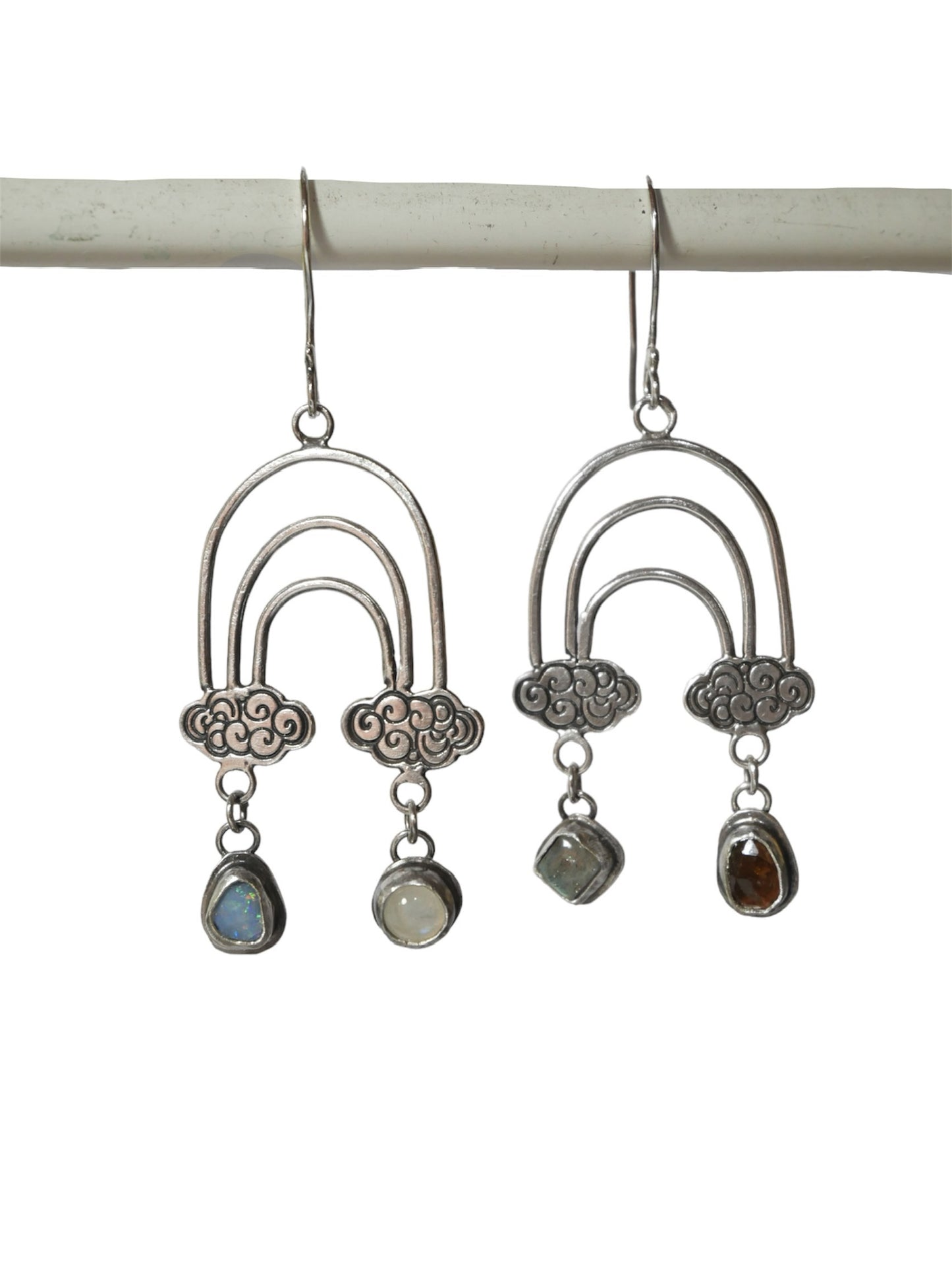 Rainbow clouds earrings