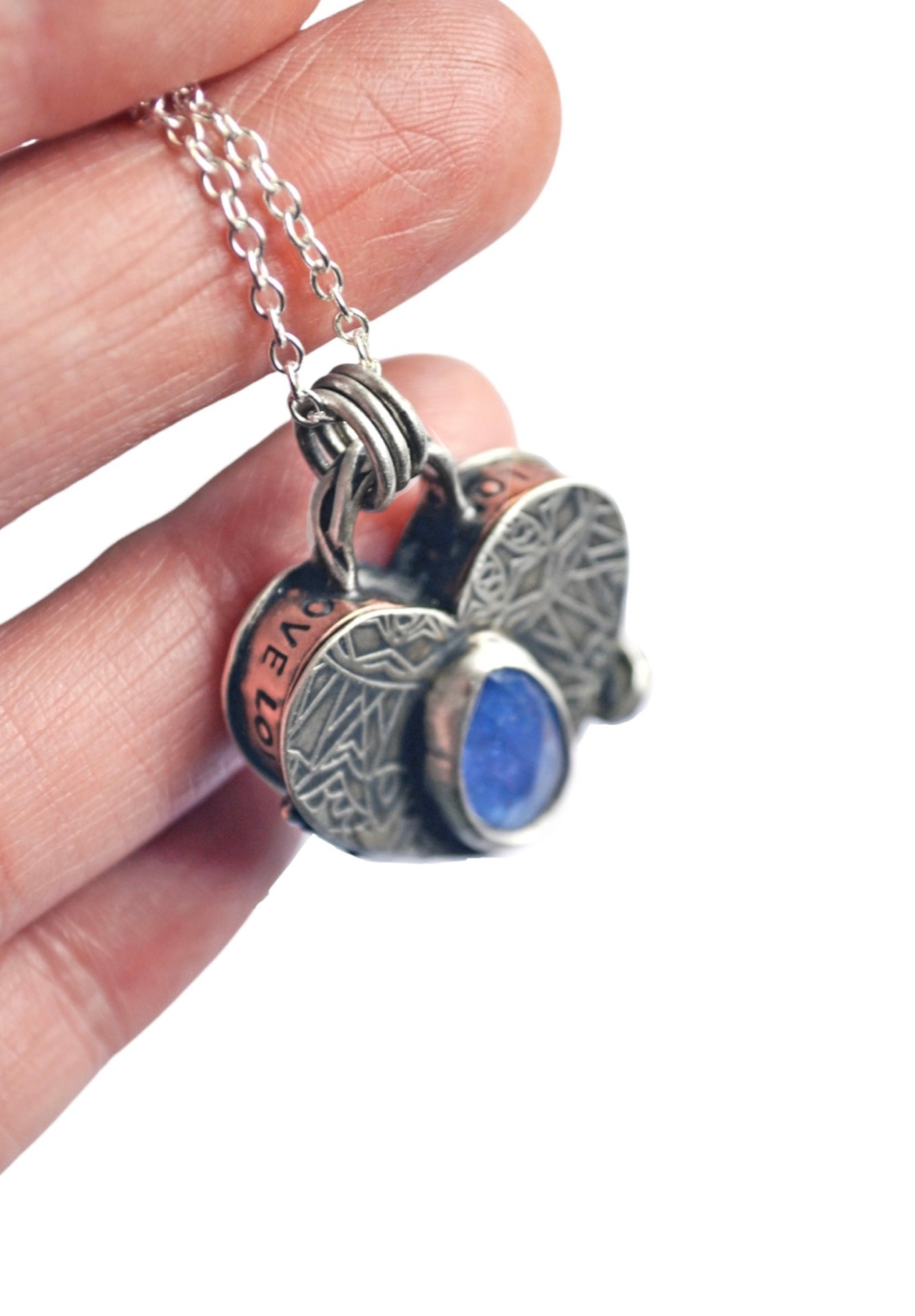 Heart locket with Tanzanite