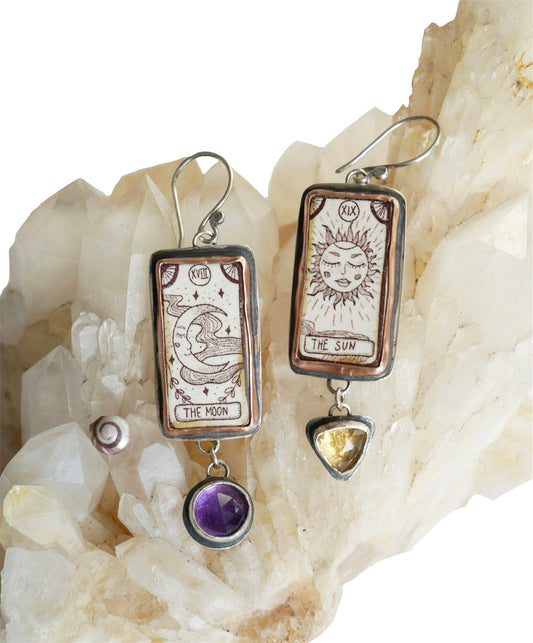 Live by the sun, Love by the moon earrings