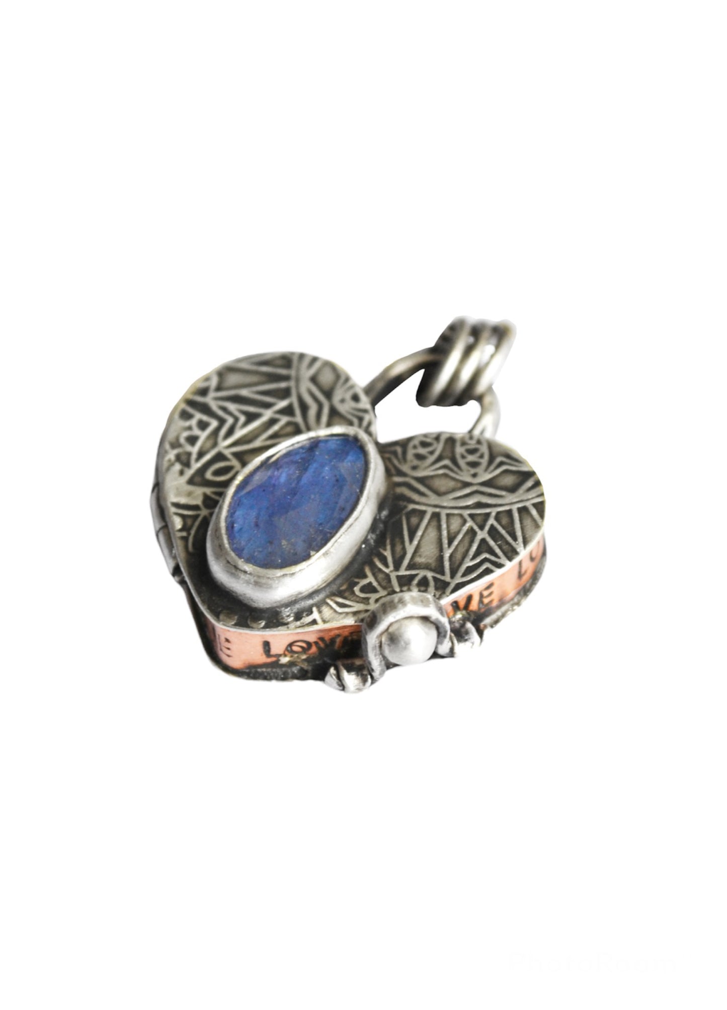 Heart locket with Tanzanite