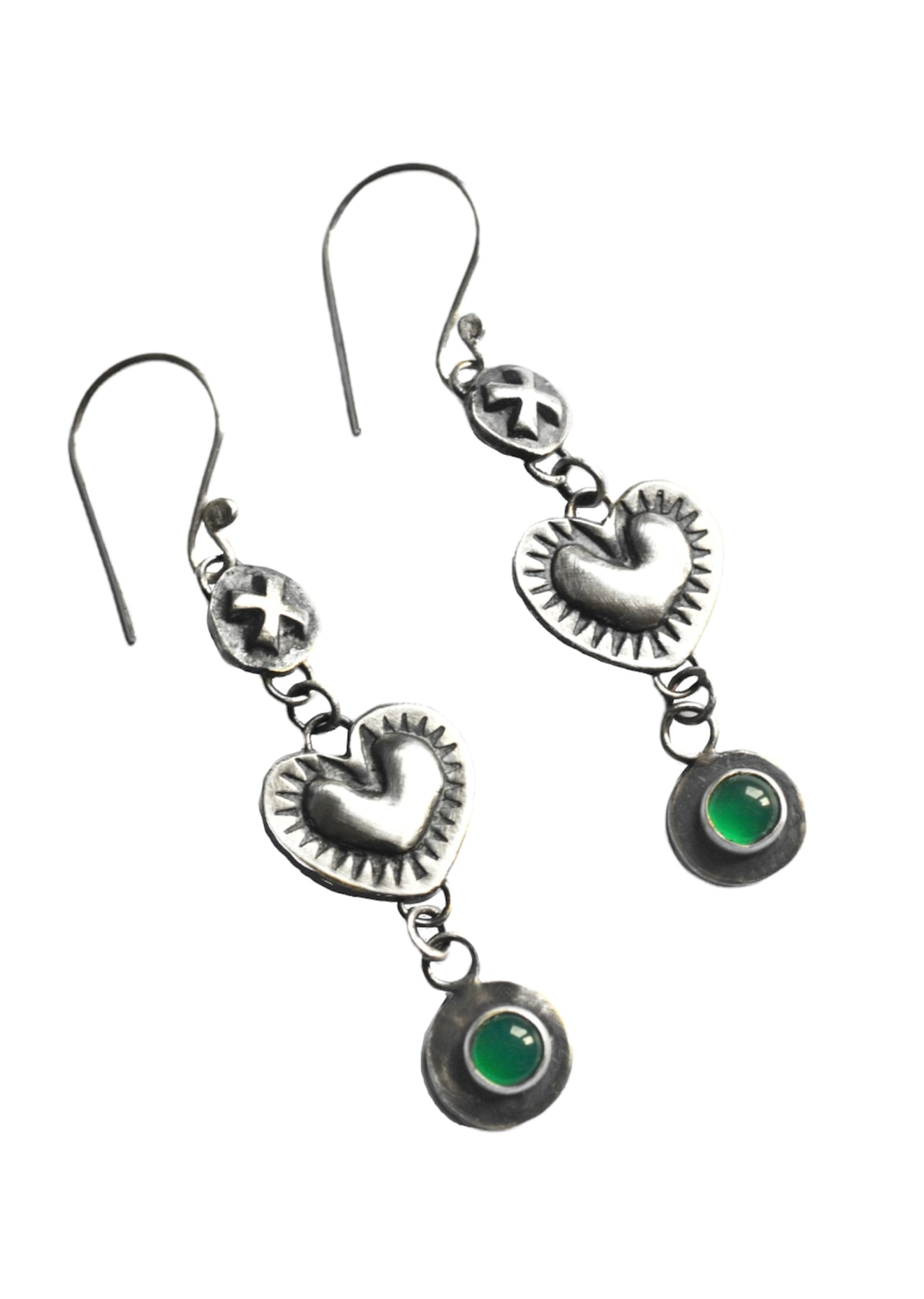 RESERVED for Alchemilla arts Heart earrings