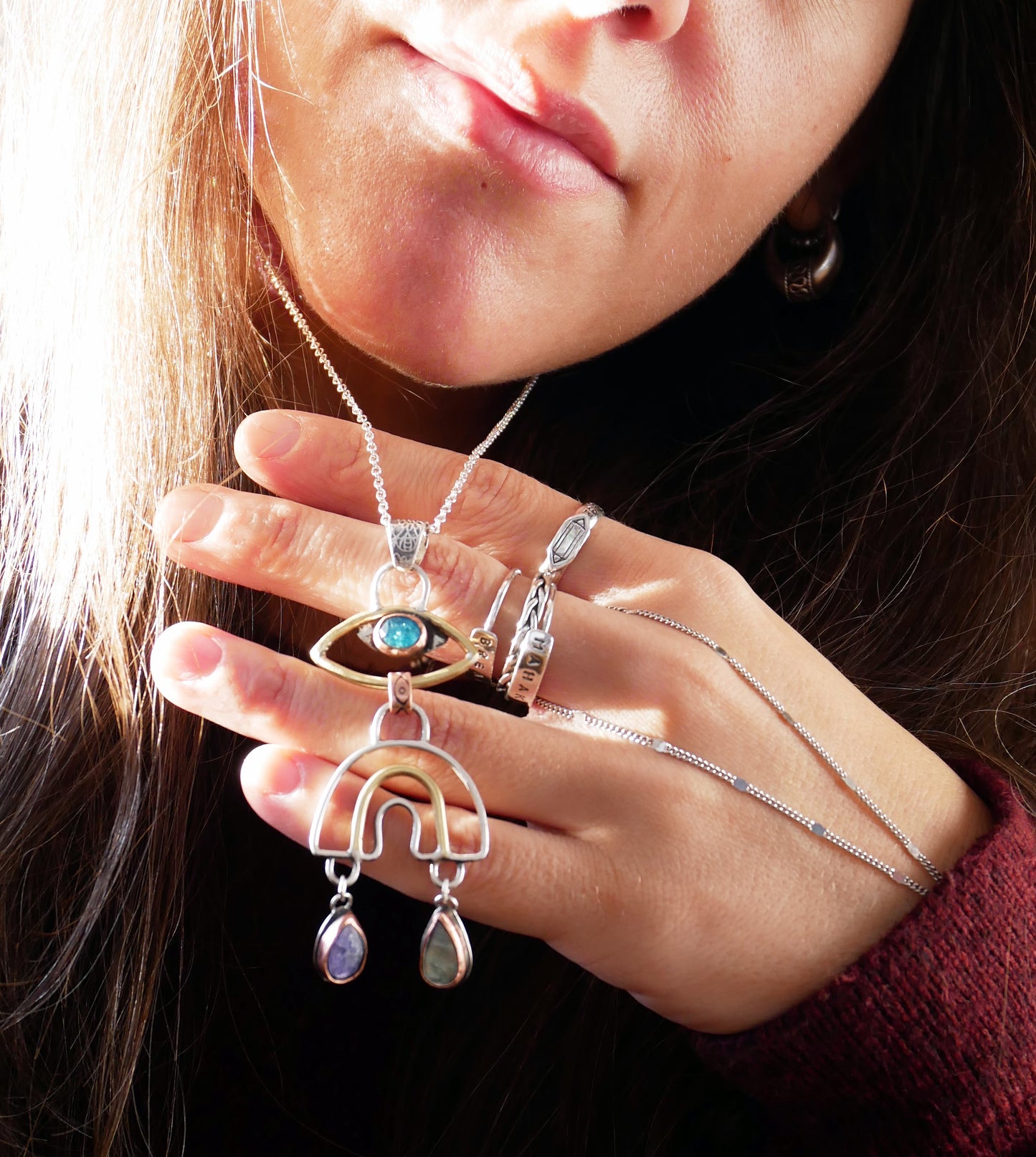 Eye rainbow pendant