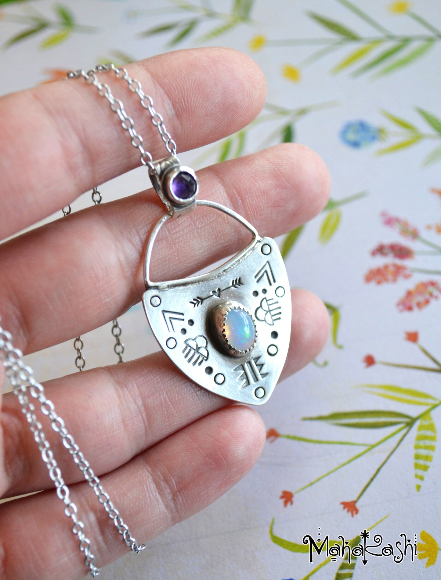 RESERVED for Sarah Shield pendant