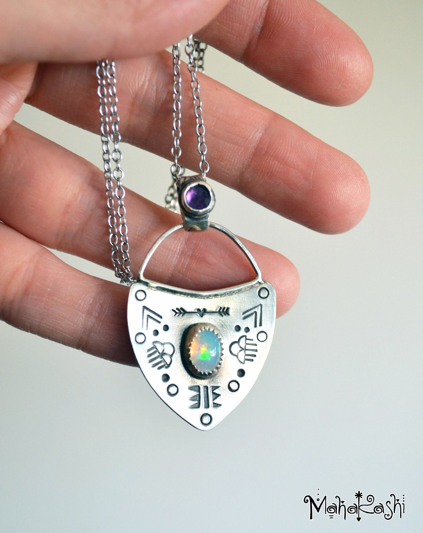 RESERVED for Sarah Shield pendant