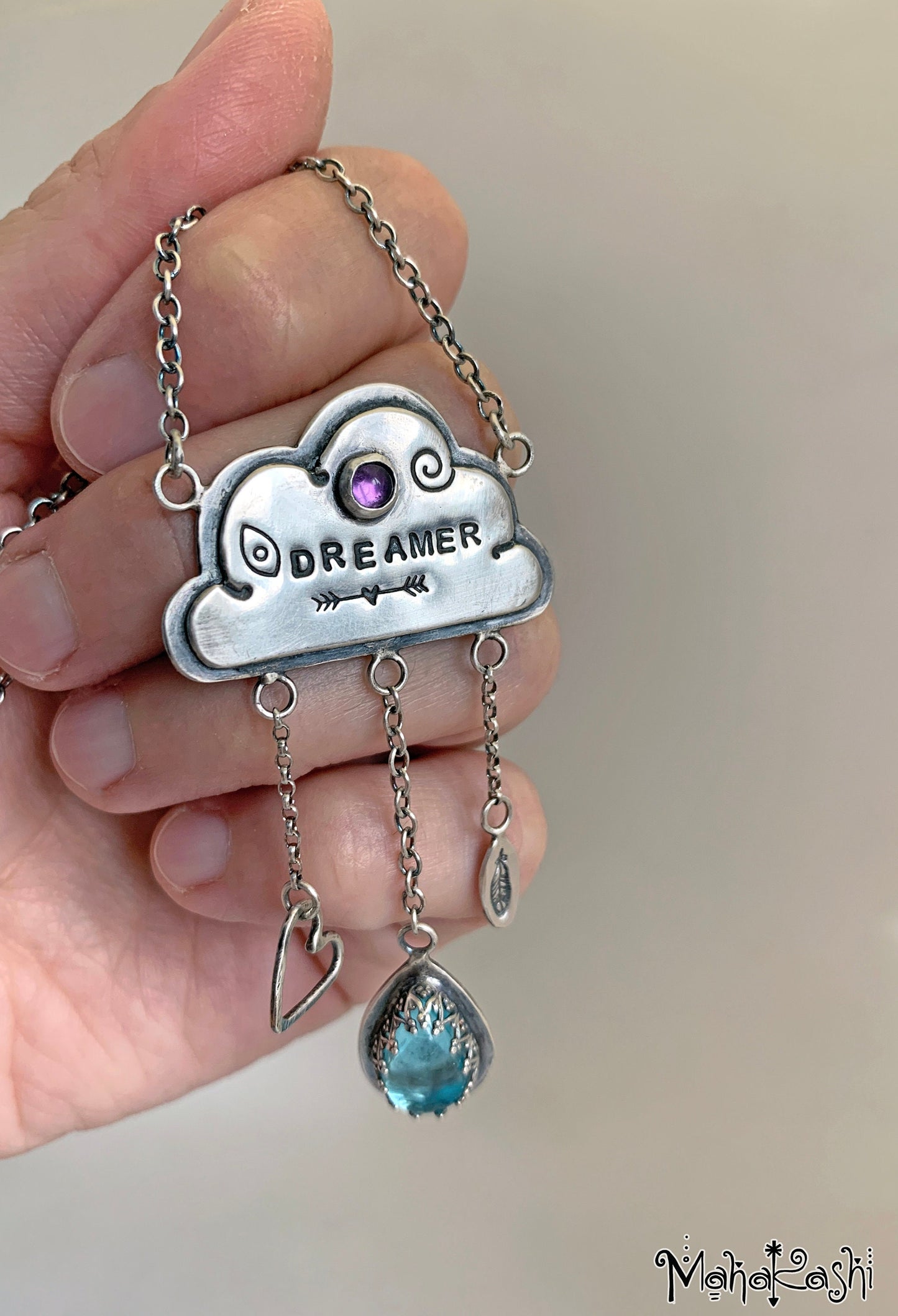 Reserved ‘Dreamer' necklace with Amethyst and Apatite