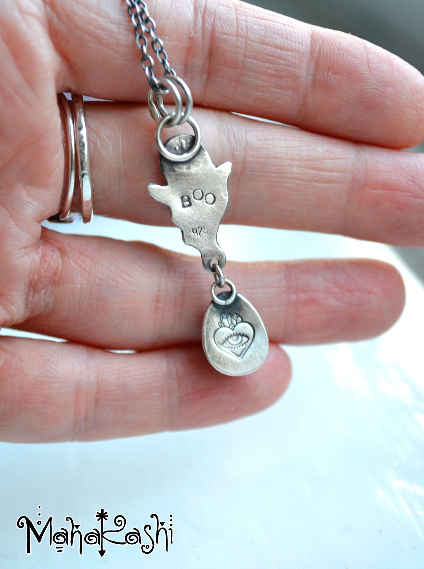 Little ghost pendant with Amethyst
