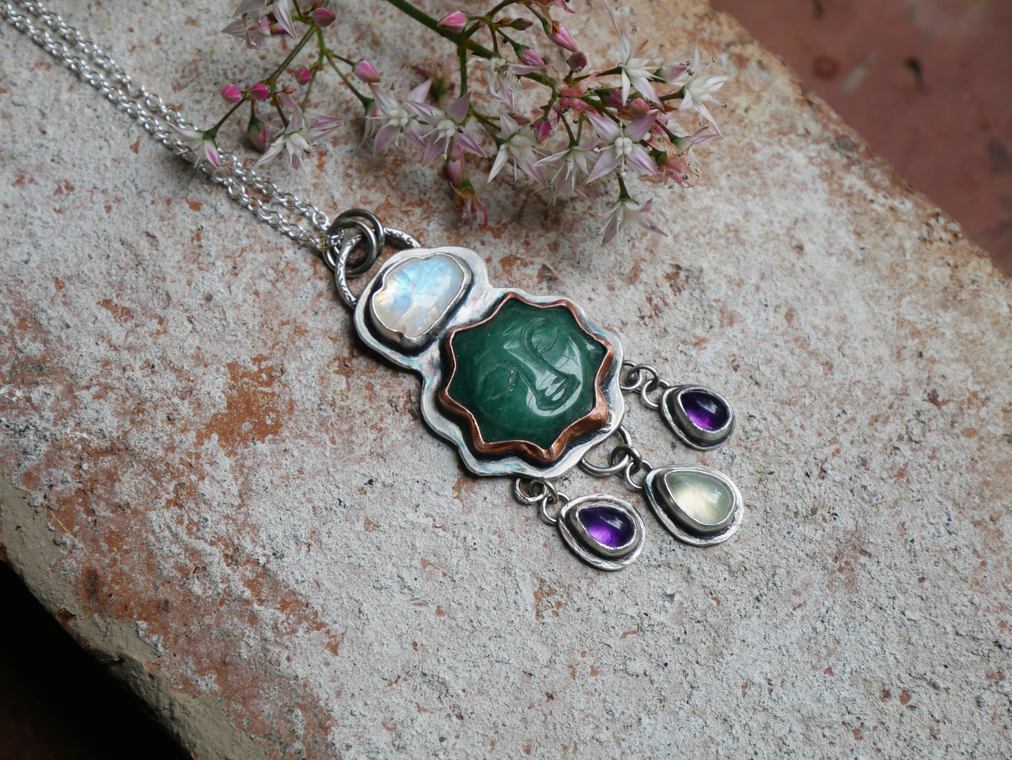 Cloud and sun pendant