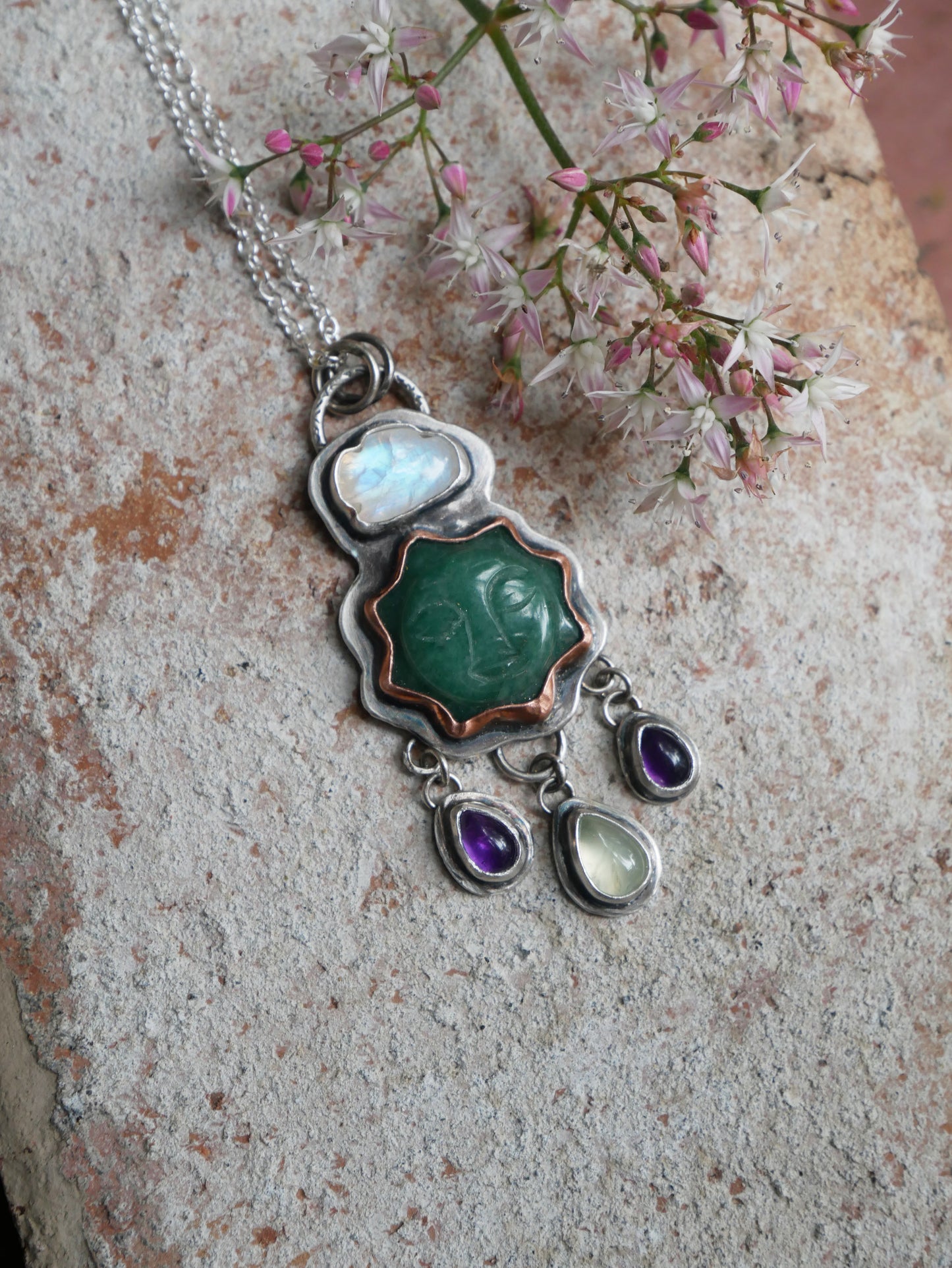 Cloud and sun pendant