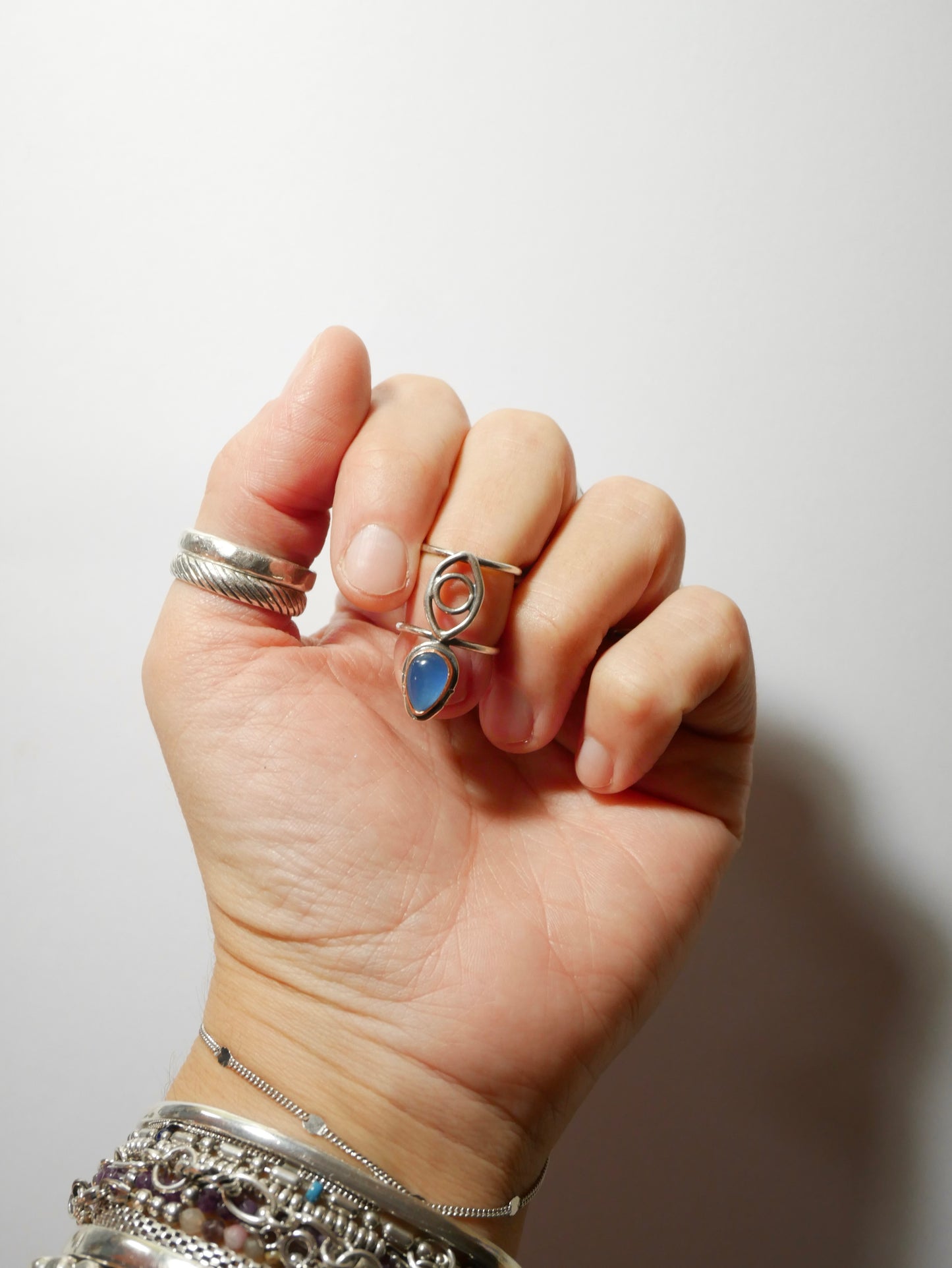 Blue nail ring