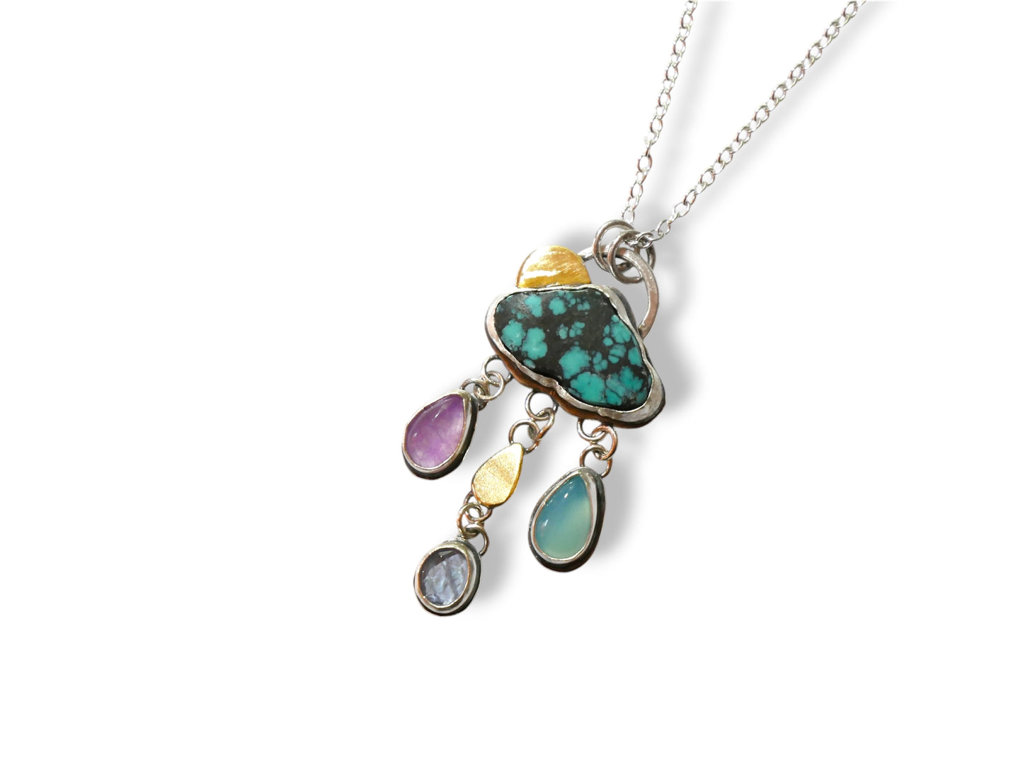 Turquoise cloud pendant