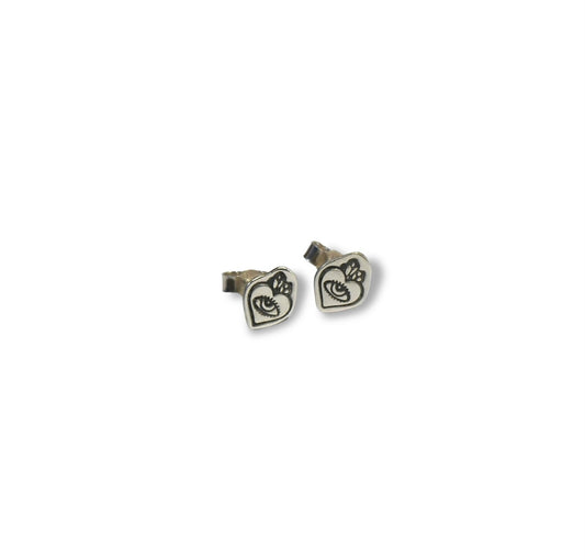 RESERVED Heart and eye studs