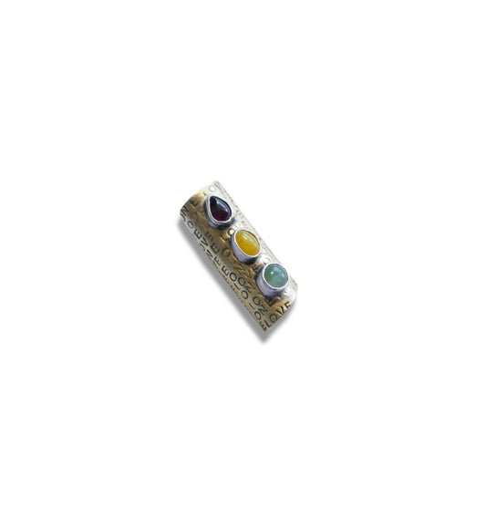 Brass and silver Dreadlocks bead