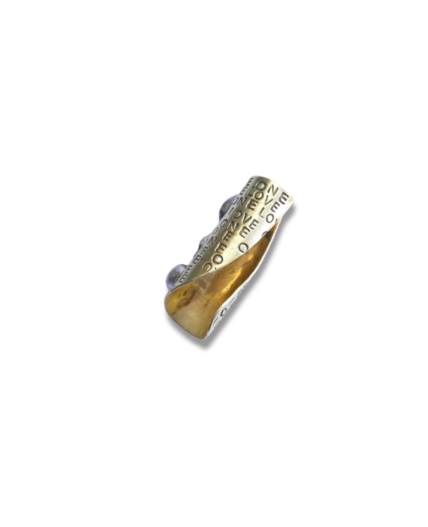 Brass and silver Dreadlocks bead